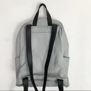 L.a.m.b By Gwen Stefani Hussel Pebble Leather Backpack In Gray And Black RARE Y2K Gwen Stefani L.A.M.B. Lesportsac Purse Love Angel  main image 2
